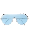 Thom Browne Mono-lense Sunglasses In Silver