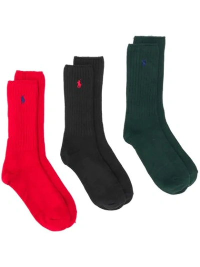 Polo Ralph Lauren Classic Ribbed Socks - 绿色 In Green