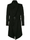 BALMAIN WRAP BELTED COAT