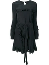 IRO IRO RUFFLE DETAIL DRESS - BLACK