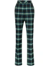 MATTHEW ADAMS DOLAN HIGH-WAISTED CHECKED TROUSERS