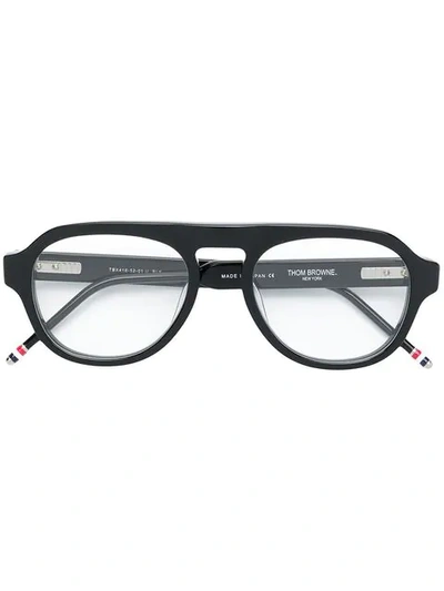 Thom Browne Eyewear Oversized Frame Glasses - 黑色 In Black
