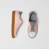 BURBERRY Tri-tone Perforated Check Leather Sneakers
