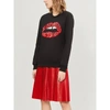 MARKUS LUPFER ANNA LIP-MOTIF SEQUINNED COTTON SWEATSHIRT