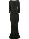 TALBOT RUNHOF LAMÉ FITTED GOWN