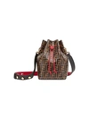 FENDI FENDI BROWN MON TRESOR MEDIUM LEATHER BUCKET BAG