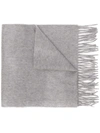 Begg & Co Fringed Edge Scarf - Grey In Grey