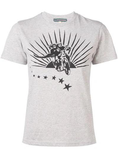 Alexa Chung Motorcyle T-shirt - 灰色 In Grey