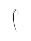 SHAUN LEANE STERLING SILVER AND BLACK SPINEL LARGE HOOK EARRING