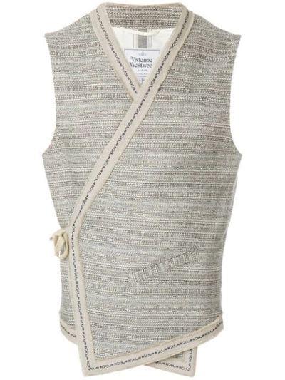 Vivienne Westwood Anglomania Side-fastening Wrap Waistcoat In Neutrals