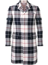 THOM BROWNE BUFFALO TARTAN CHESTERFIELD OVERCOAT