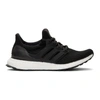 Adidas Originals Ultraboost 4.0 Dna Rubber-trimmed Primeblue And Primeknit Sneakers In Black/black/white