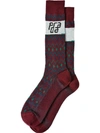 PRADA jacquard motif socks