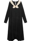 GUCCI GUCCI LONG SABLÉ DRESS - BLACK