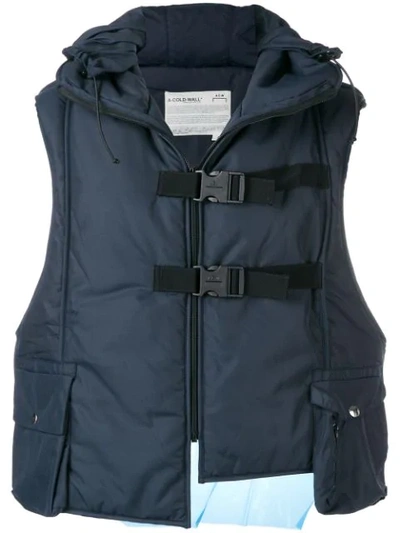 A-cold-wall* Hooded Padded Vest - 蓝色 In Blue