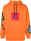 Diesel 'haute' Patch Hoodie - Orange In Orange