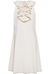 SEE BY CHLOÉ RUFFLED STRETCH-CREPE DRESS,3074457345619633683