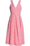 ERDEM ERDEM WOMAN PLEATED CLOQUÉ MIDI DRESS BABY PINK,3074457345619656818