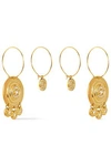 LUV AJ Gold-tone crystal earrings,3074457345619604198