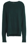 SANDRO WOMAN GILDA WOOL AND CASHMERE-BLEND SWEATER FOREST GREEN,AU 4146401444325751