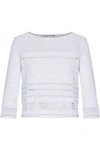 AUTUMN CASHMERE AUTUMN CASHMERE WOMAN OPEN-KNIT COTTON SWEATER LIGHT GRAY,3074457345619631310