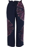 KAIN KAIN WOMAN BRISTOL TIE-DYED VOILE WIDE-LEG PANTS MIDNIGHT BLUE,3074457345619615847