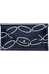 TORY BURCH WOMAN PRINTED PATENT-LEATHER WALLET NAVY,GB 4146401444331203