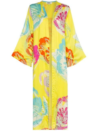 All Things Mochi Camila Side Split Kimono In Yellow