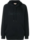 BURBERRY logo embroidered hoodie