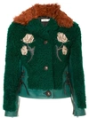 COACH EMBELLISHED SHEARLING JACKET