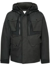 WHITE MOUNTAINEERING FRONT ZIPPED HOODED JACKET