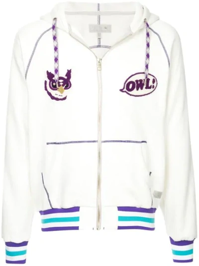 A(lefrude)e Owl Hoodie In White