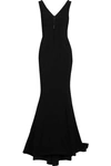 DOLCE & GABBANA WOMAN FLUTED CREPE GOWN BLACK,US 9057334113478358