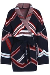 RAOUL RAOUL WOMAN COTTON-JACQUARD CARDIGAN NAVY,3074457345619681664