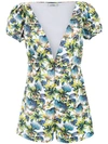 AMIR SLAMA AMIR SLAMA PRINTED ROMPER - 白色