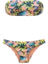 Amir Slama Printed Bikini Set In Neutrals