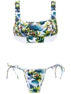 AMIR SLAMA AMIR SLAMA PRINTED BIKINI SET - 白色