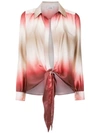 AMIR SLAMA AMIR SLAMA GRADIENT SILK SHIRT - 黑色