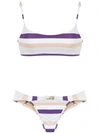 Amir Slama Striped Bikini In Pink