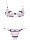 Amir Slama Striped Bikini In Pink