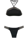 Amir Slama Printed Bikini Set In Black