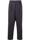 SARTORIAL MONK SARTORIAL MONK STRIPED TROUSERS - BLUE