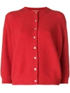 HOLLAND & HOLLAND HOLLAND & HOLLAND CLASSIC FITTED CARDIGAN - RED