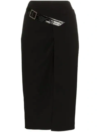Givenchy Sheath Wool Crepe Pencil Skirt In Black