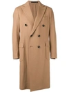 BAGNOLI SARTORIA NAPOLI BAGNOLI SARTORIA NAPOLI DOUBLE BREASTED COAT - BROWN
