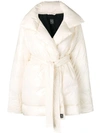 BACON BACON BELTED DOWN COAT - NEUTRALS