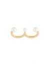 CHLOÉ 'DARCEY' DOUBLE RING WITH PEARL