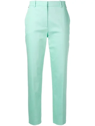 Emilio Pucci Cropped Tailored Trousers - 绿色 In Blue