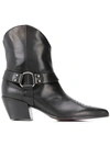 DEIMILLE WESTERN BUCKLED BOOTS