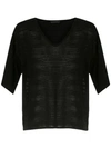 ALCAÇUZ ALCAÇUZ KNIT GLOSS BLOUSE - BLACK